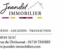 JEANDET Immobilier Agence immobilière Ain 01710 THOIRY
